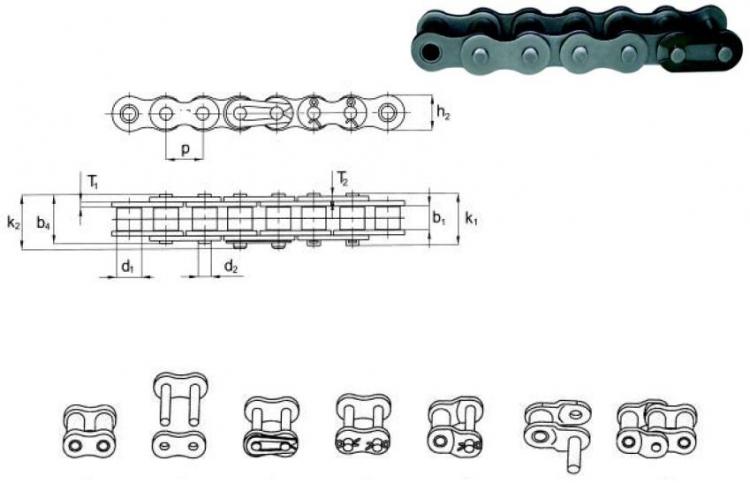 Standard Roller Chains Type B - single row